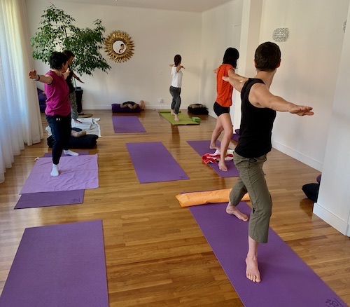 Cours de yoga collectif